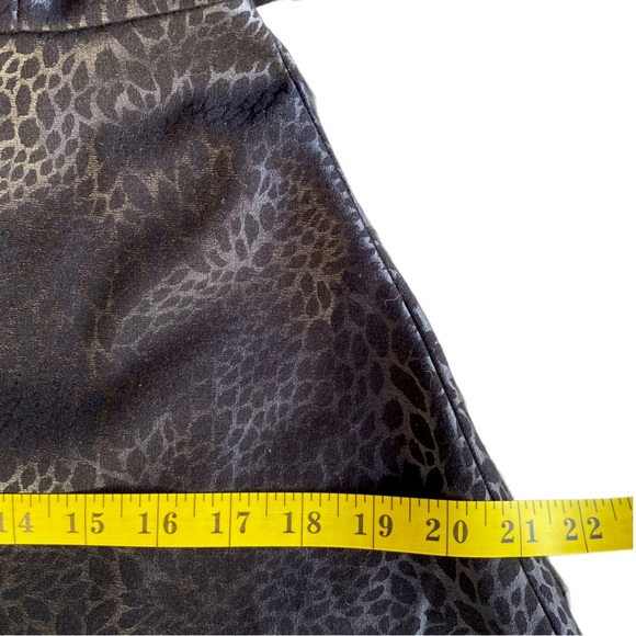 *SOLD* Ali Ro Metallic Leopard Print Sleeveless Black Skater Mini Dress 2 - Picture 8 of 13